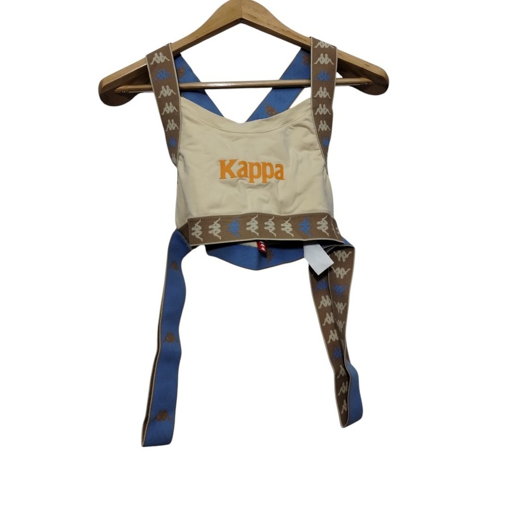 Kappa Womens S 222 Banda Ivohibe Bra Top‎ Blue and Cream